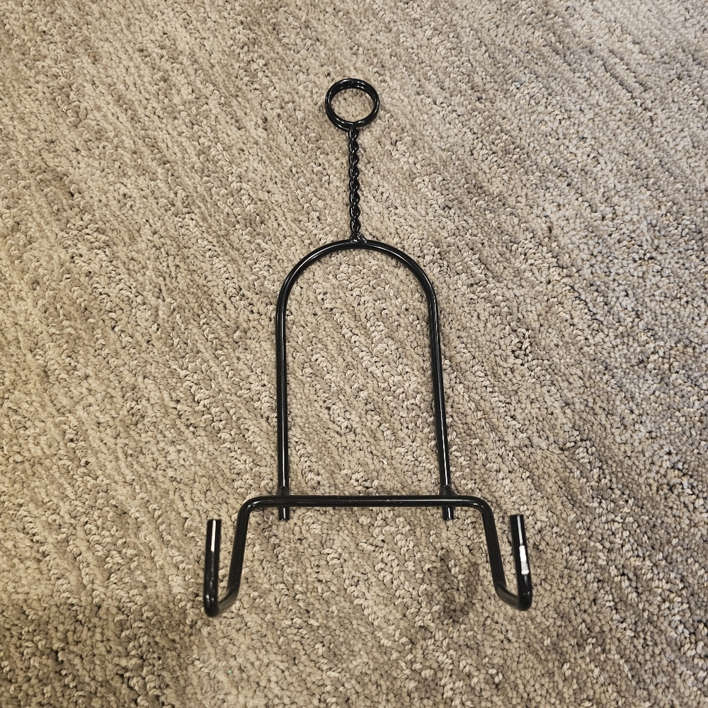 Black Metal Wall Stand For Plate Or Other Object